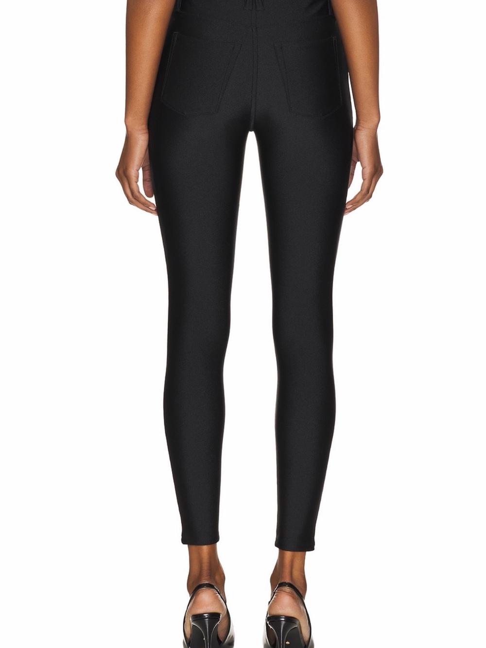Good American Black High-Rise Ponte Leggings